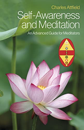 Book cover with pink lotus flower and title “Self-Awareness and Meditation.”