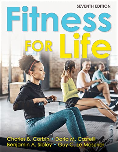 Book cover for "Fitness for Life," showing people exercising in a gym.