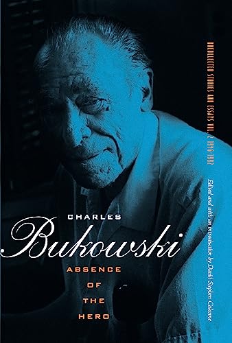 Book cover: portrait of Charles Bukowski in blue tones.