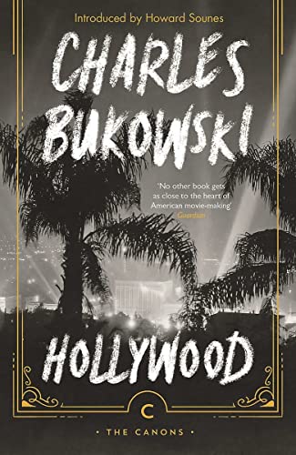Book cover for "Hollywood (Canons)" by Charles Bukowski with a palm tree.