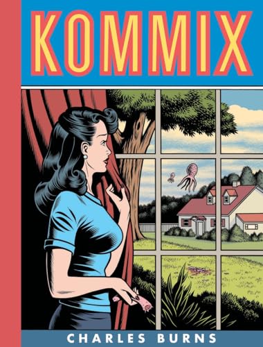 Kommix book cover: woman looking out window at octopus and house.