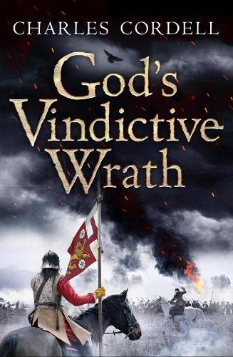 Book cover: "God's Vindictive Wrath" with a battlefield scene and soldiers.
