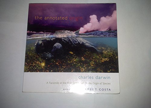 Book cover: "The Annotated Origin" by Charles Darwin, featuring a Galapagos tortoise.