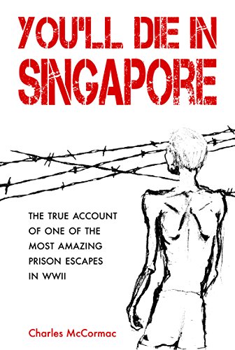 Book cover: red title, barbed wire, and a sketch of a man’s back.