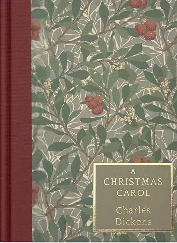 Book cover for “A Christmas Carol” by Charles Dickens, floral design.