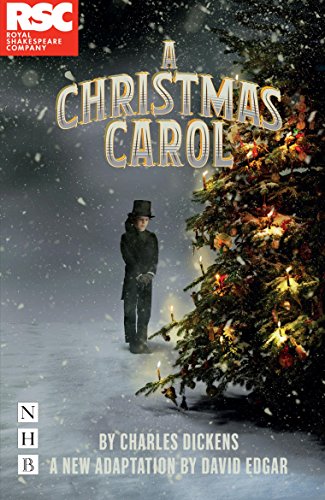 Play cover: “A Christmas Carol” with snowy scene and lone figure.