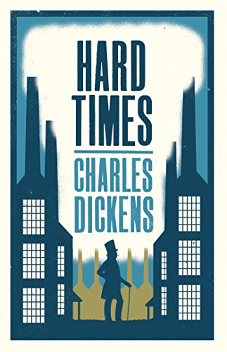 Book cover for Hard Times by Charles Dickens featuring a silhouette of a man.