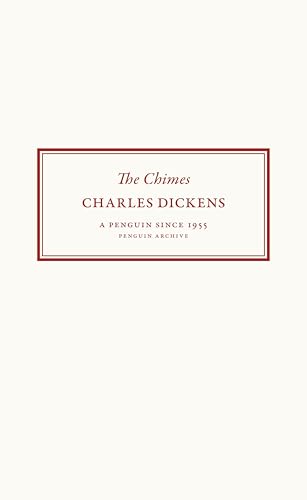 Book cover for "The Chimes" by Charles Dickens, red border, white background.