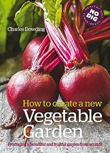 "Book cover featuring beets with green leaves, title 'How to create a new Vegetable Garden'."