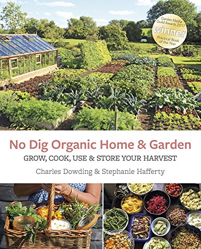 "Book cover featuring a lush garden, a wicker basket, and bowls of harvested produce."