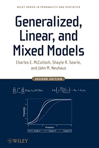 Book cover for "Generalized, Linear, and Mixed Models," second edition.