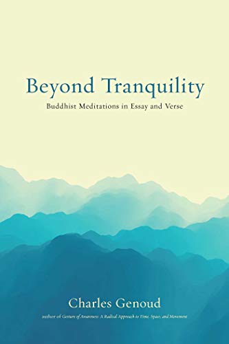 Book cover: "Beyond Tranquility" with abstract blue mountain landscape.