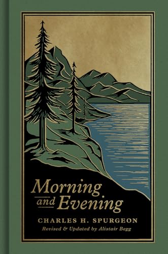 Green devotional book cover with mountain landscape and title text.