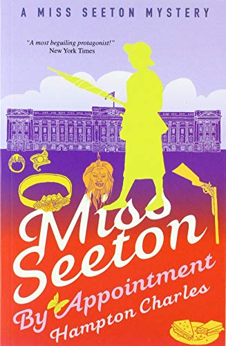 Book cover: woman with rifle, palace, jewelry, and sandwiches.