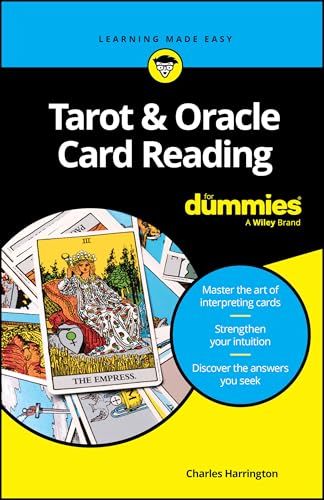 Book cover for Tarot & Oracle Card Reading For Dummies featuring The Empress card.