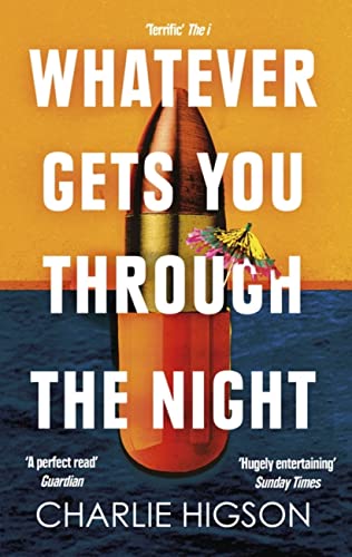 Book cover with bold title, bullet casing image, and blue/orange background.