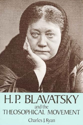 Portrait of H.P. Blavatsky on book cover titled "H.P. Blavatsky & the Theosophical Movement.
