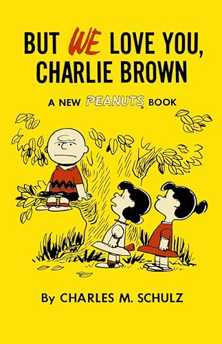 Book cover: Charlie Brown sits above Lucy and Linus in a field.
