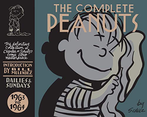 Book cover for The Complete Peanuts 1963-1964 featuring Linus holding his security blanket.