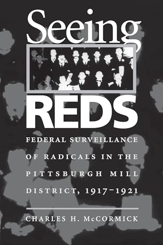 Book cover: "Seeing Reds" with a black and white photo of a group of men.