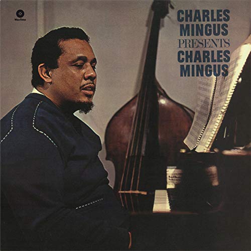 Charles Mingus album cover featuring a portrait of the bassist and pianist.