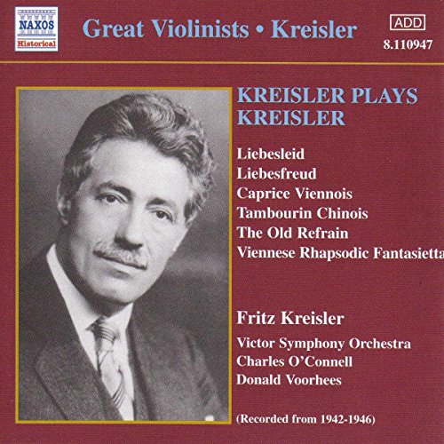 CD cover featuring portrait of violinist Fritz Kreisler and tracklist.