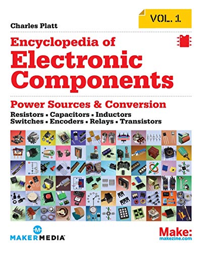 Book cover featuring various electronic components and the title "Encyclopedia of Electronic Components.