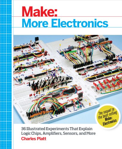 Book cover featuring complex electronic circuits on multiple white breadboards with colorful wires.