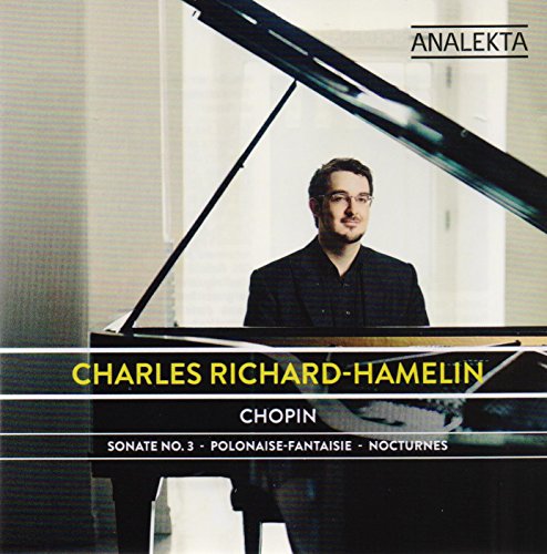 CD cover featuring pianist Charles Richard-Hamelin and a grand piano.
