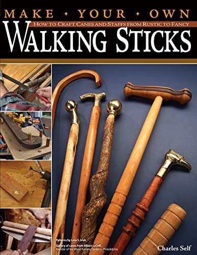 Book cover displaying various handcrafted wooden walking sticks and tools.