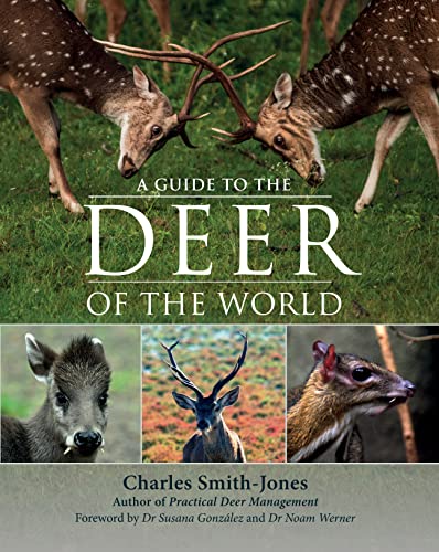 Book cover: "Deer of the World" with images of various deer species.