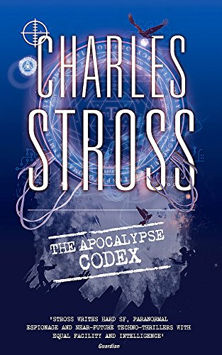 Book cover: "The Apocalypse Codex" by Charles Stross, with occult imagery.