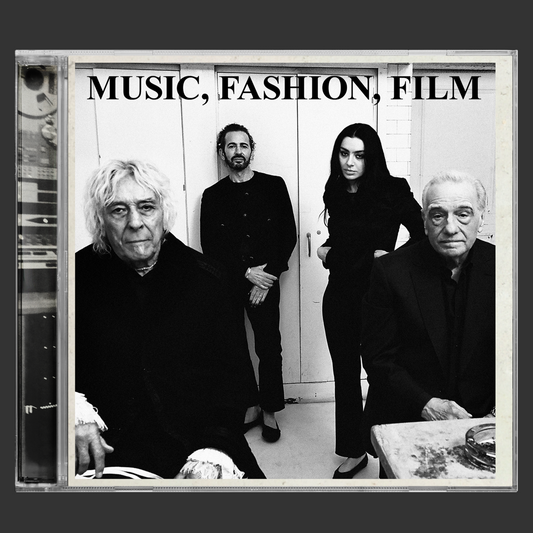 Charli XCX album cover: black and white photo of four people.