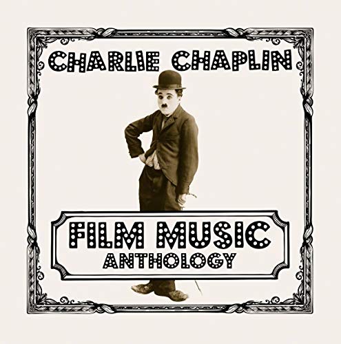 Charlie Chaplin in bowler hat, album cover for film music anthology.