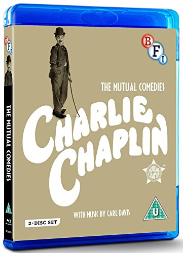 Charlie Chaplin Blu-ray case featuring a vintage image of Chaplin in costume.