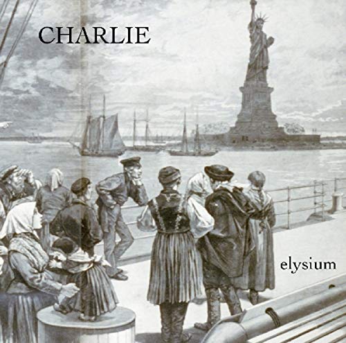 Vintage-style CD cover depicting immigrants arriving near the Statue of Liberty.