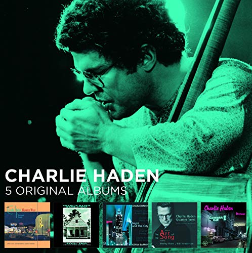 Charlie Haden album cover featuring a portrait of the jazz bassist.