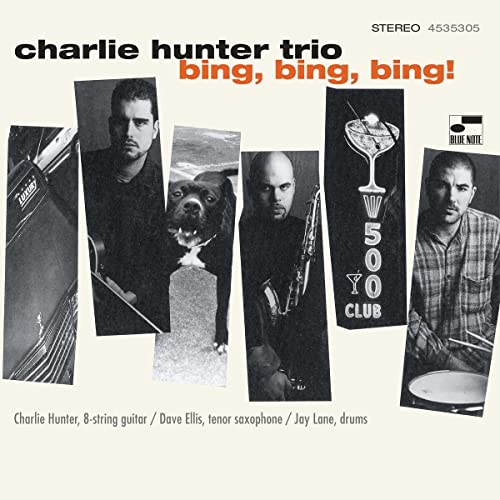 Charlie Hunter Trio “Bing, Bing, Bing!” vinyl album cover with collage imagery.