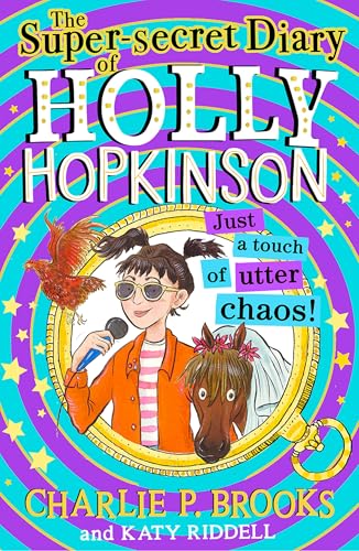 Book cover: girl with microphone, bird, and horse in a frame.