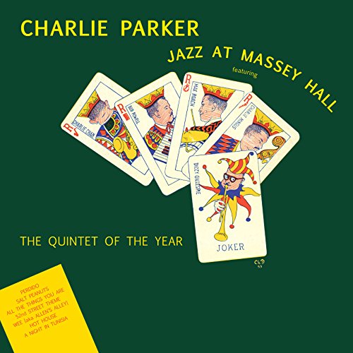 Charlie Parker’s “Jazz At Massey Hall” album cover with playing cards.