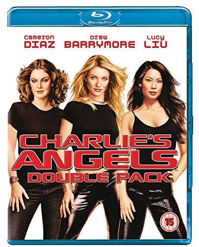 Blu-ray cover of Charlie's Angels Double Pack featuring three women in black outfits.