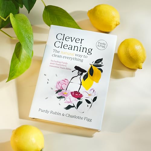 Book cover titled Clever Cleaning surrounded by three lemons and a green leafy plant.