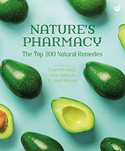 Book cover with avocados, titled "Nature's Pharmacy: The Top 200 Natural Remedies".