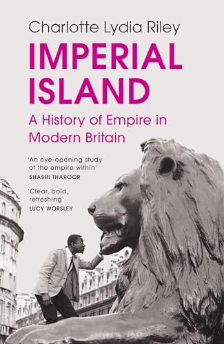 Book cover: “Imperial Island” with a statue of a lion and a man.