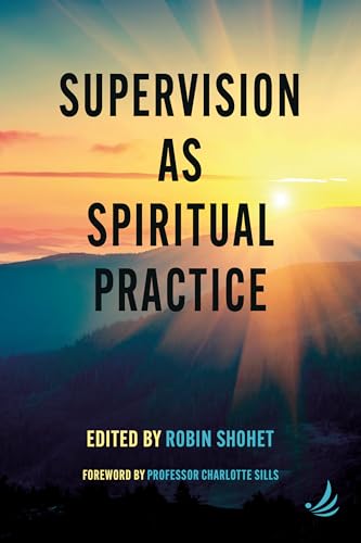 Book cover: "Supervision as Spiritual Practice" with a sunset landscape.