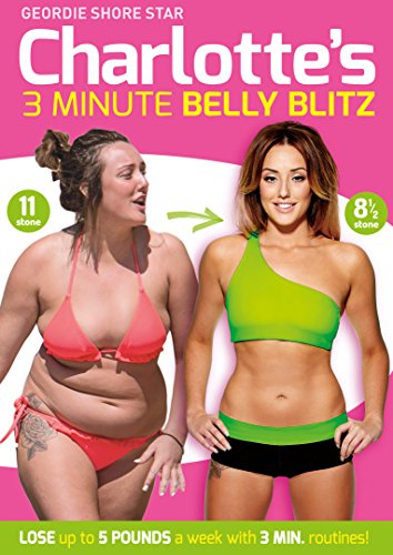 DVD cover featuring Charlotte Crosby’s weight loss transformation in swimwear.