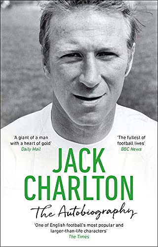 Book cover featuring a portrait of footballer Jack Charlton, smiling.