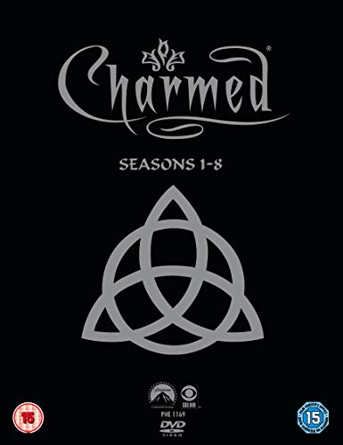 “Charmed” DVD cover featuring the series logo and a silver triquetra symbol.