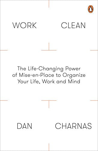 White book cover with black text: "Work Clean" by Dan Charnas.
