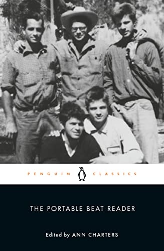 Book cover: "The Portable Beat Reader" with a black and white photo of five men.